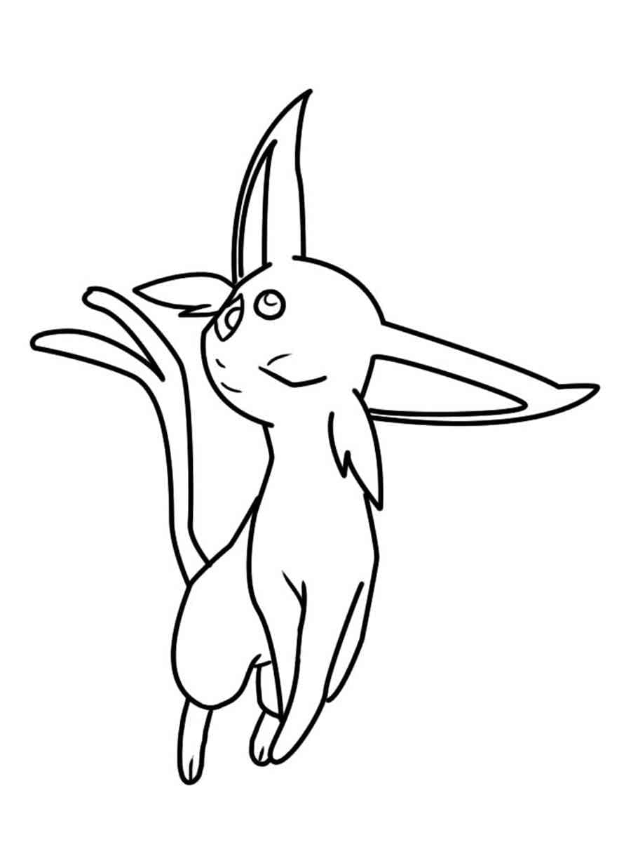 Målarbild Utskrivbar Espeon