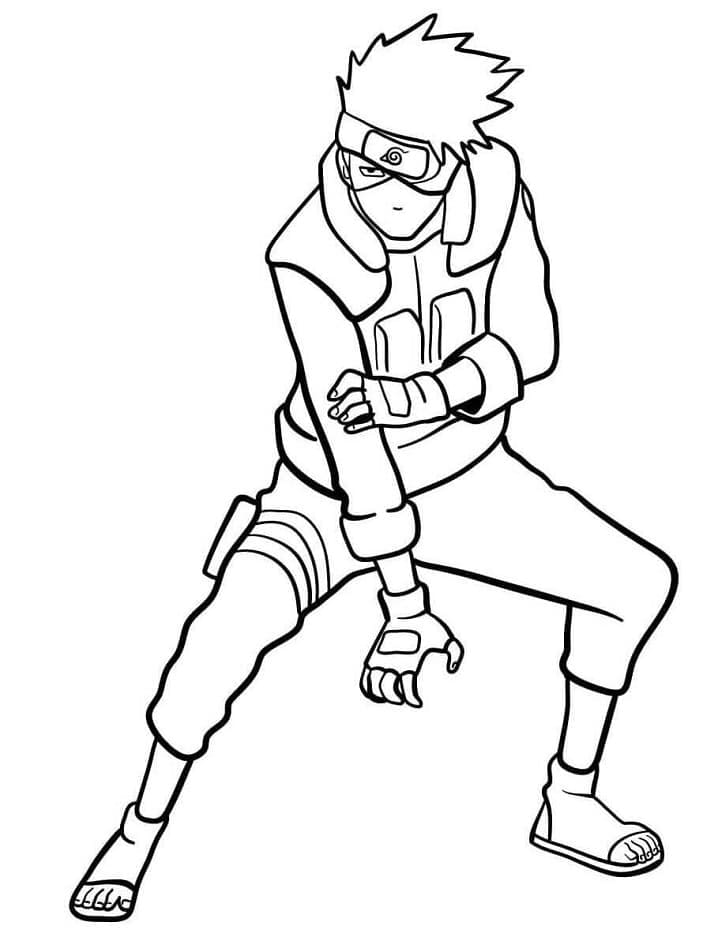 Målarbild Utskrivbar Kakashi Hatake