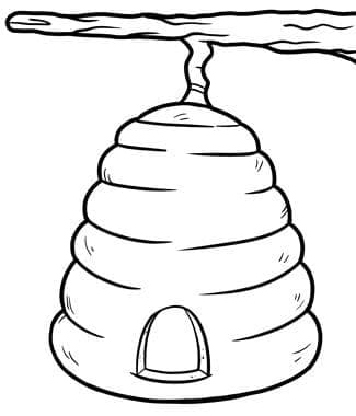 Målarbild Utskrivbar bikupa