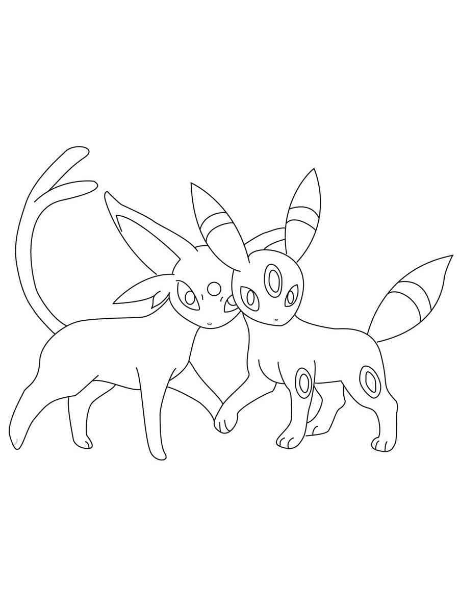 Målarbild Vacker Espeon-karaktär