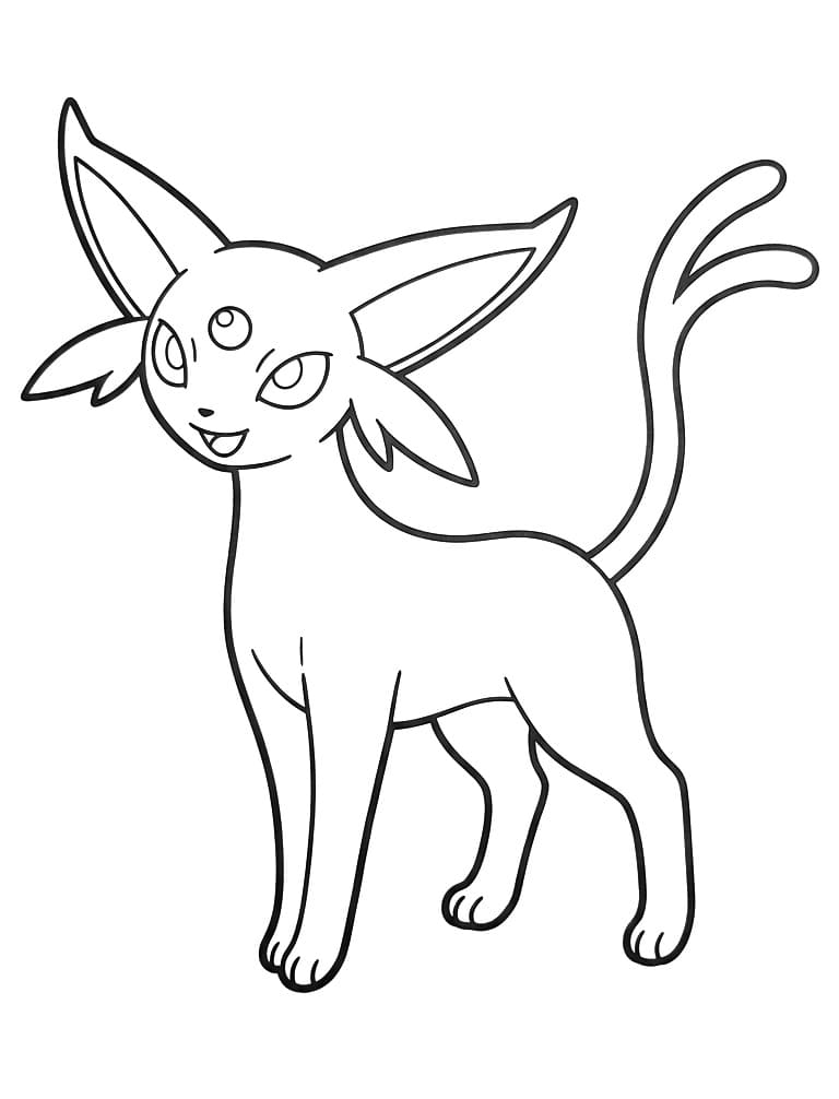 Målarbild Vacker Espeon
