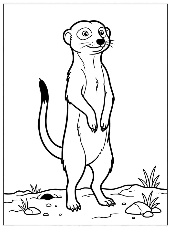 Målarbild Vanlig surikat