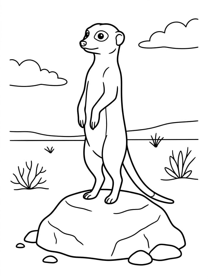 Målarbild Vild surikat