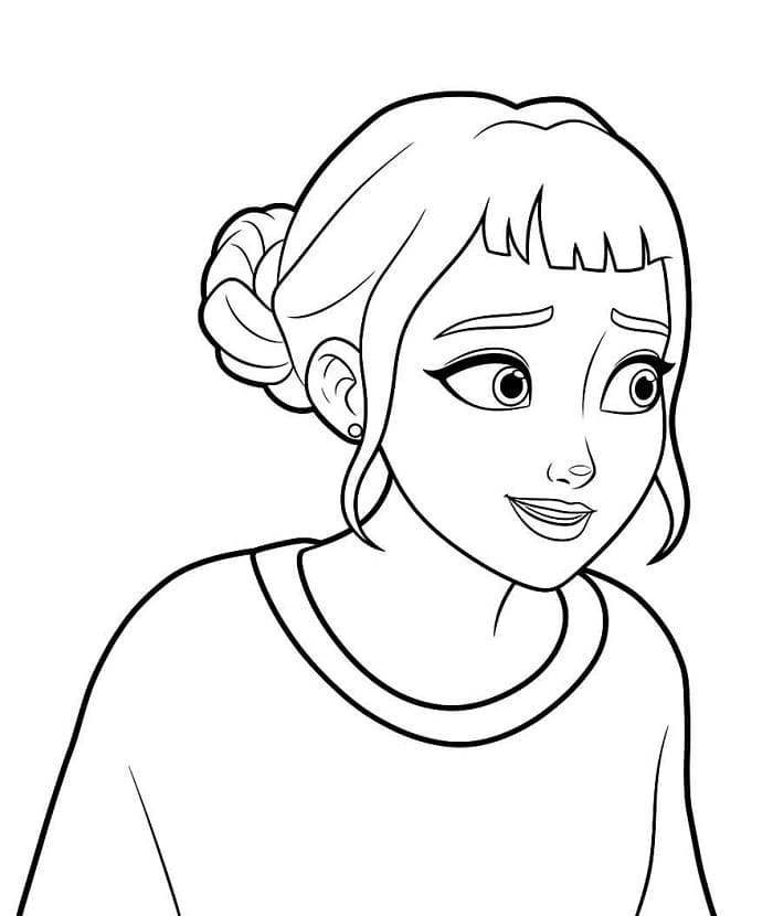 Målarbild Zoey från KPop Demon Hunters