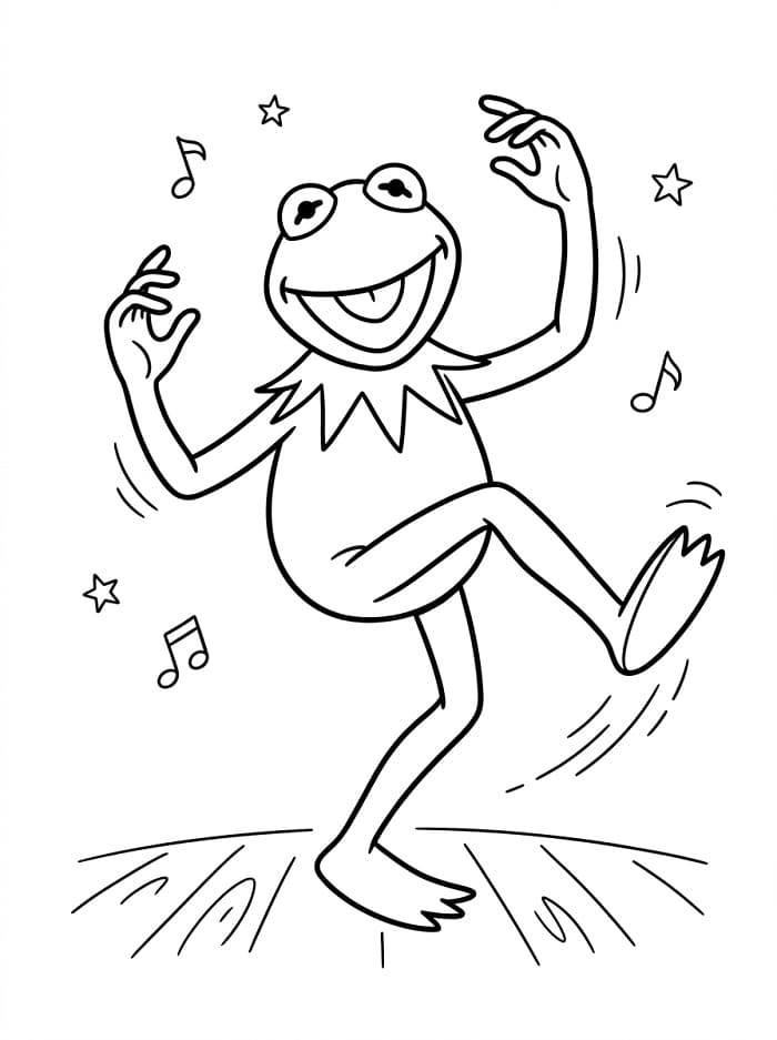 Målarbild Bedårande Kermit