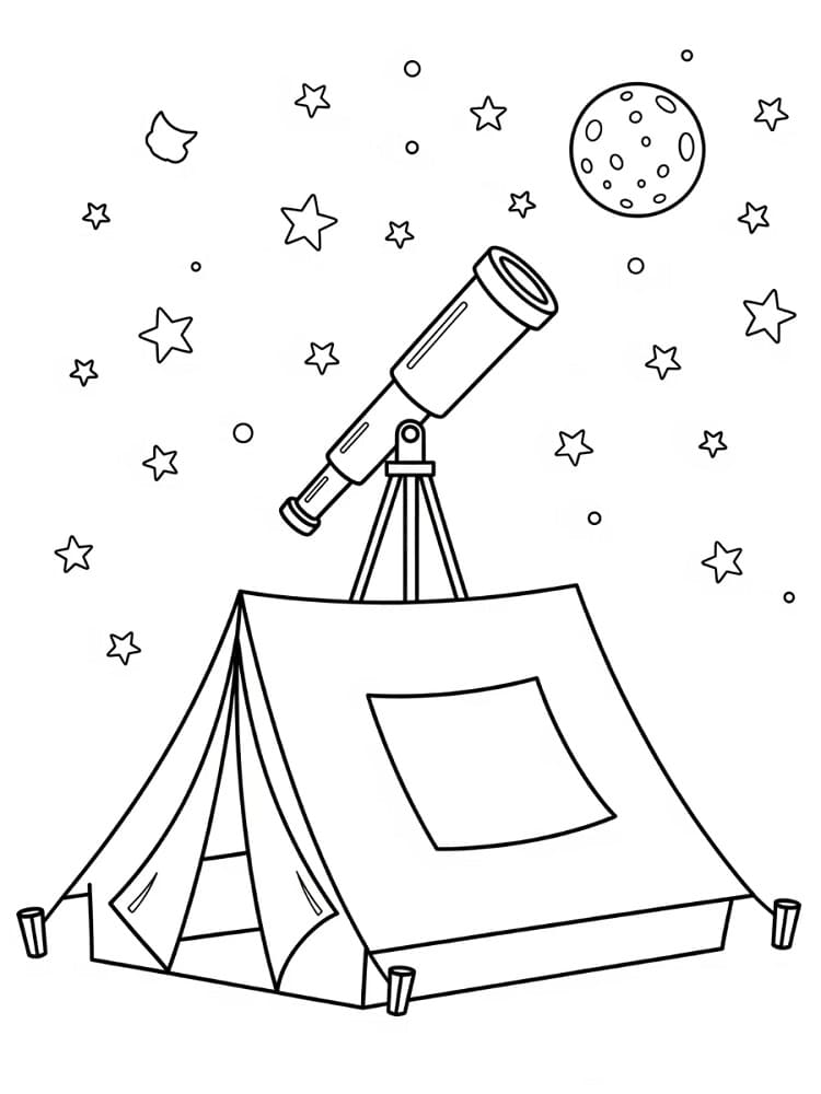 Målarbild Camping Gratis Utskrivbar