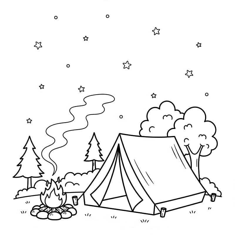 Målarbild Camping Gratis