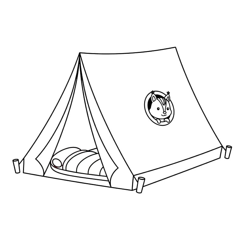 Målarbild Camping för 6-åriga barn