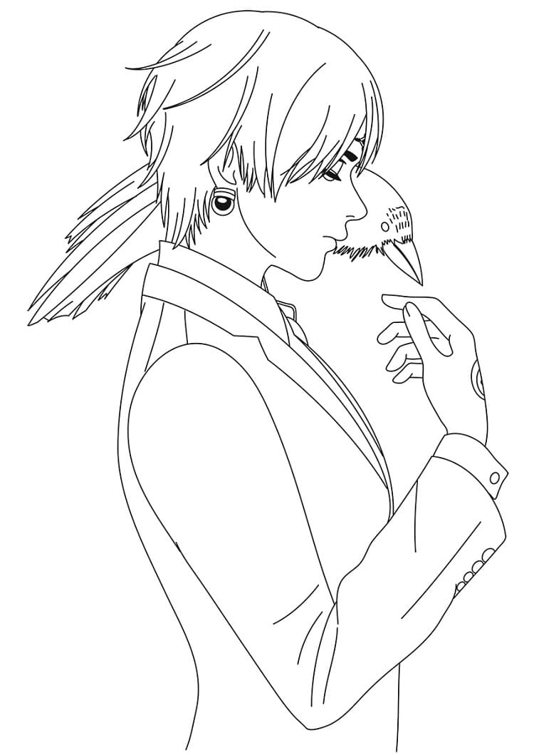 Målarbild Chrollo Lucifer från Hunter x Hunter