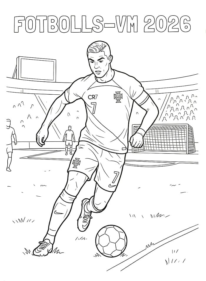 Målarbild Cristiano Ronaldo från VM 2026