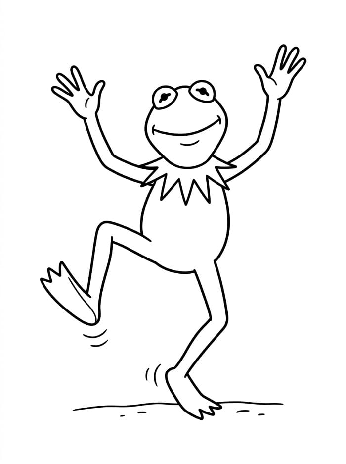 Målarbild Enkel Kermit
