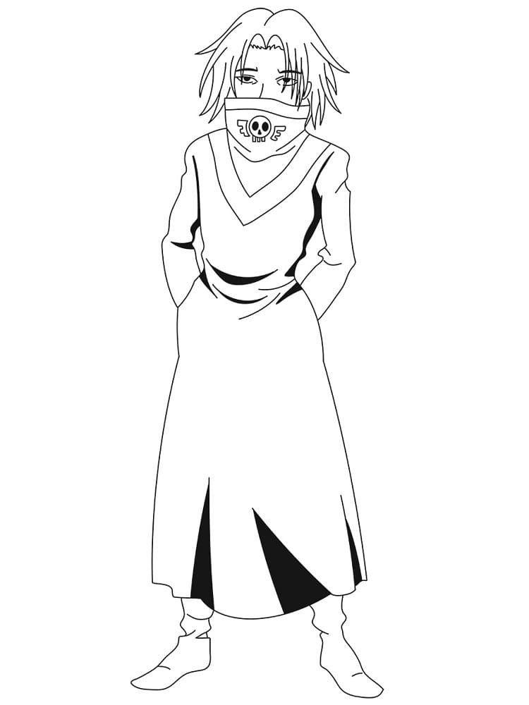 Målarbild Feitan från Hunter x Hunter