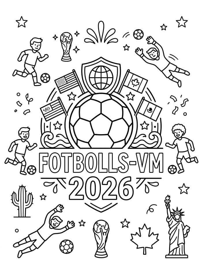 Målarbild Fifa Fotbolls-VM 2026