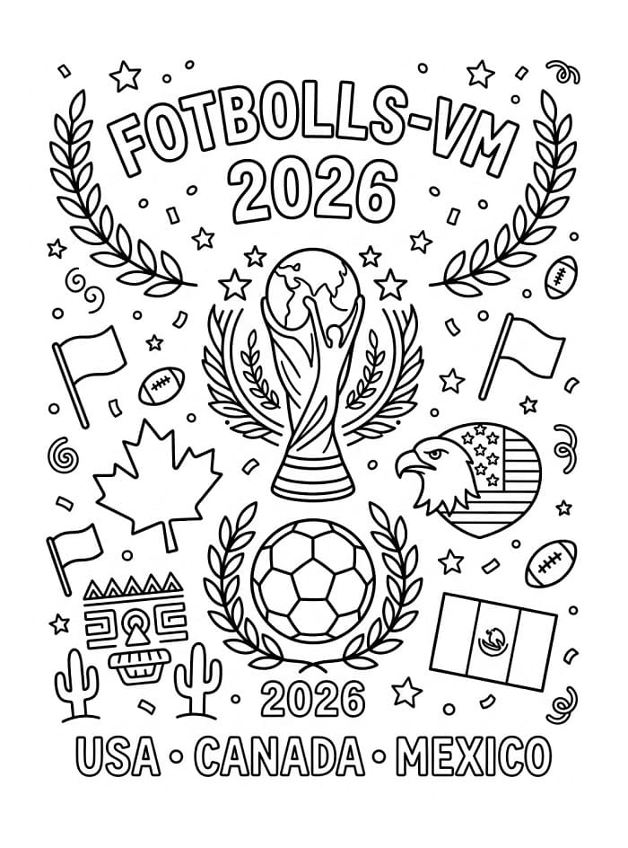 Målarbild Fifa VM 2026