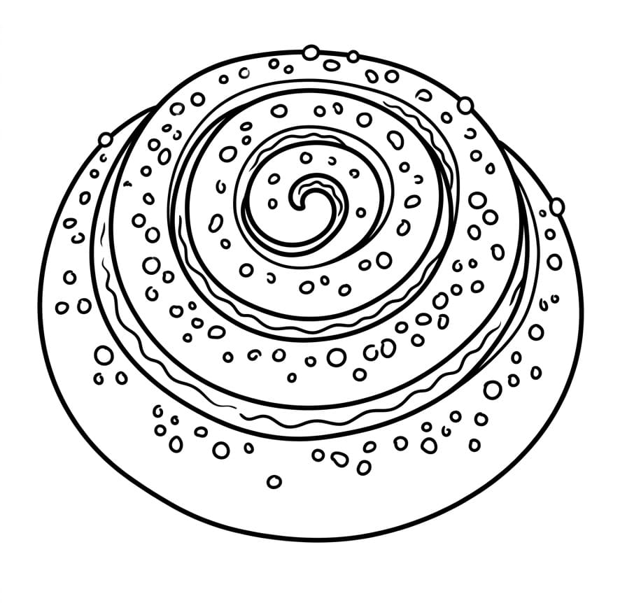 Målarbild Fin kanelbulle
