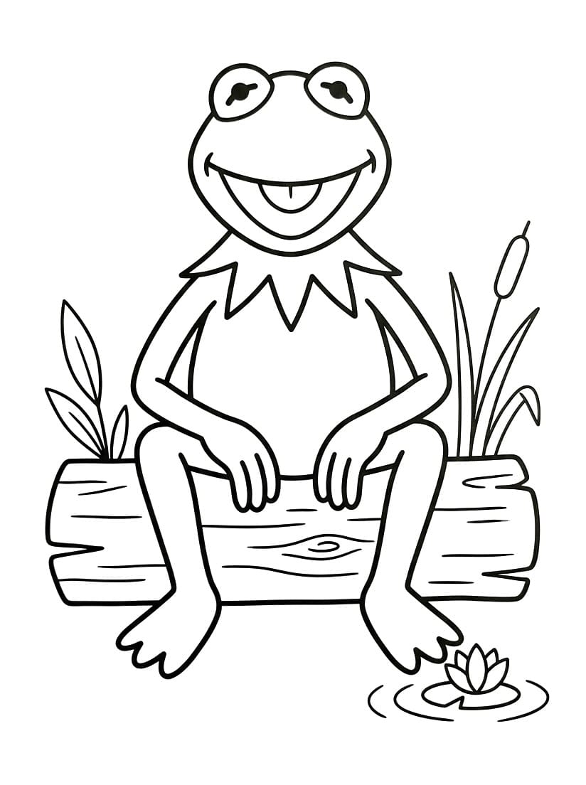 Målarbild Glad Kermit