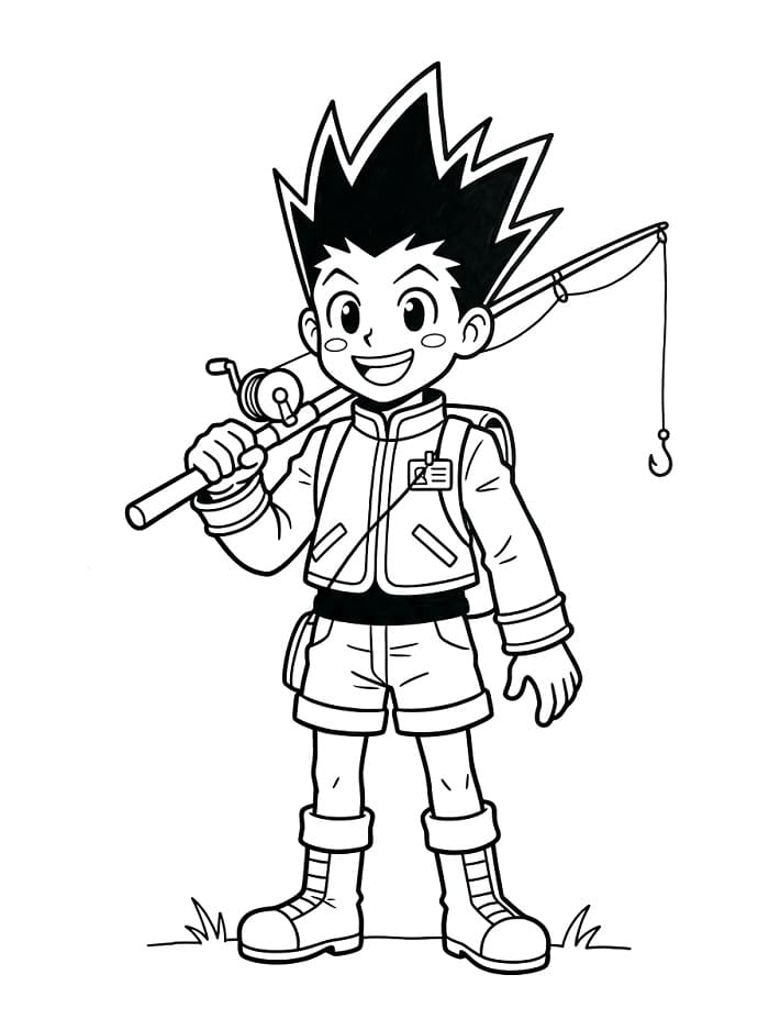 Målarbild Gon Freecss Hunter x Hunter