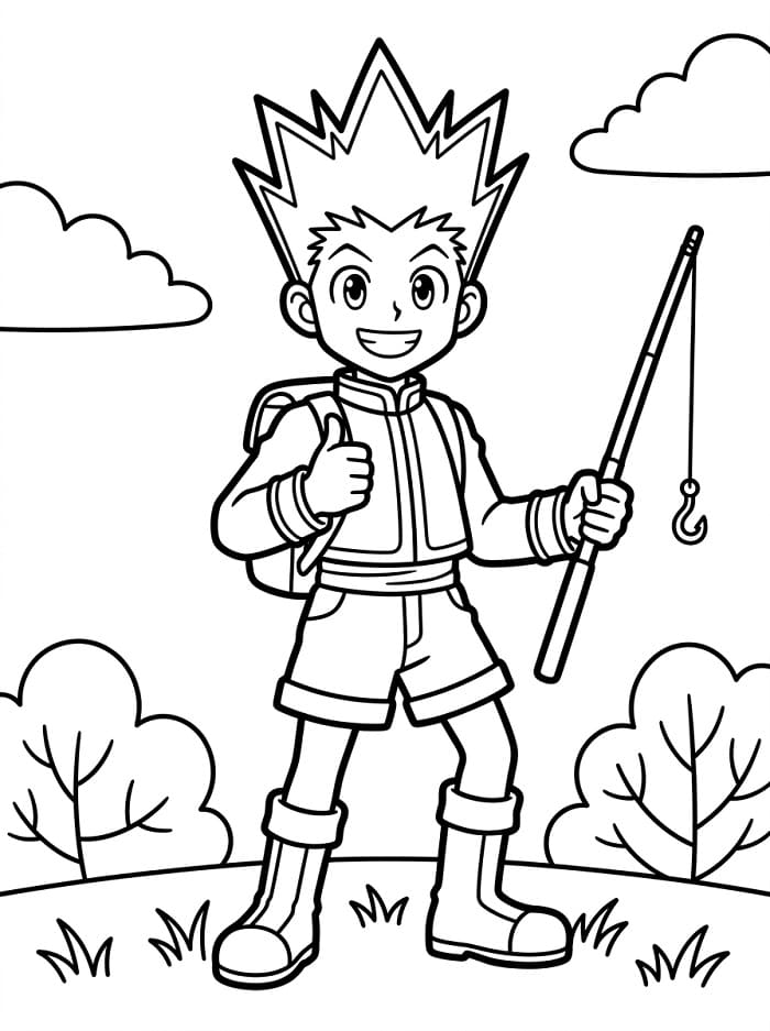 Målarbild Gon Hunter x Hunter