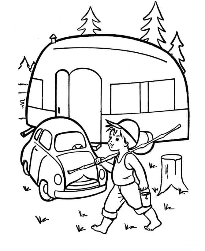 Målarbild Gratis Camping