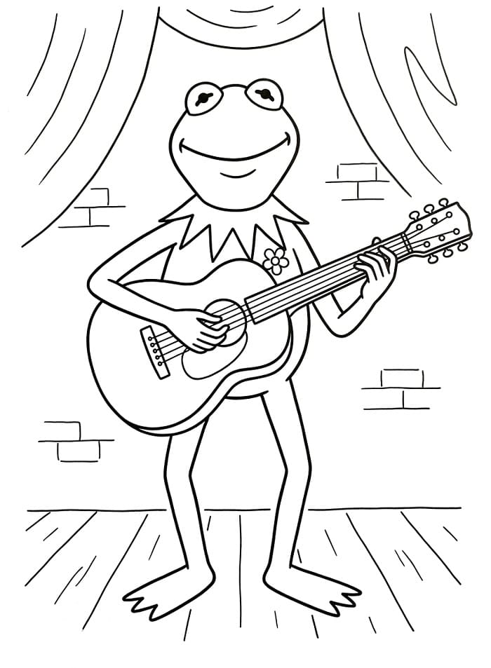 Målarbild Gratis utskrivbar Kermit