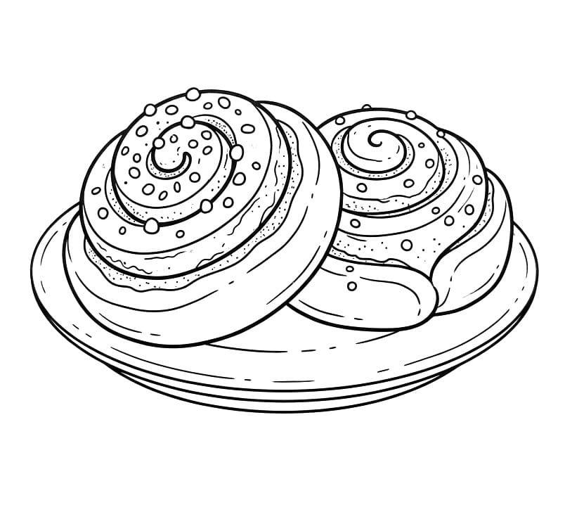 Målarbilder Kanelbulle