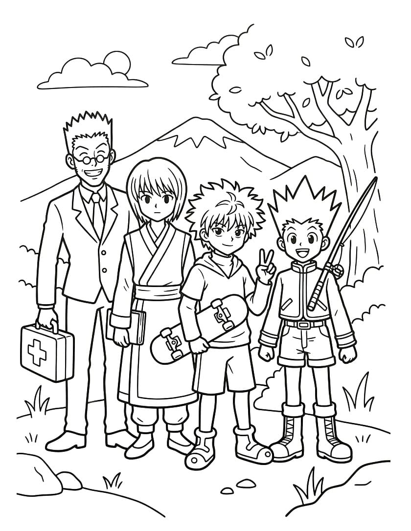 Målarbild Karaktärer Anime Hunter x Hunter