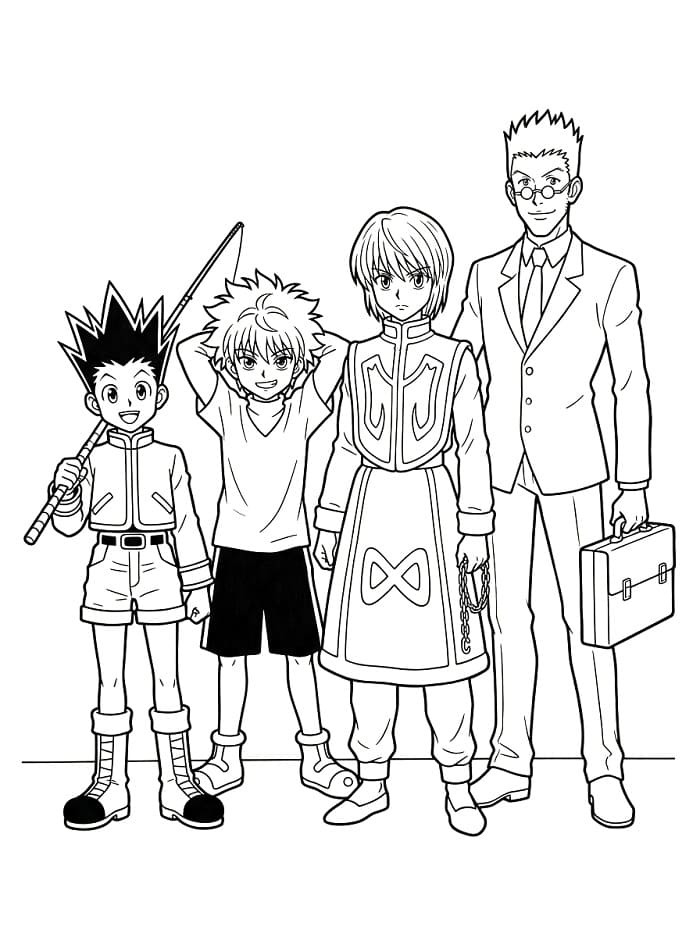Målarbild Karaktärer från Hunter x Hunter