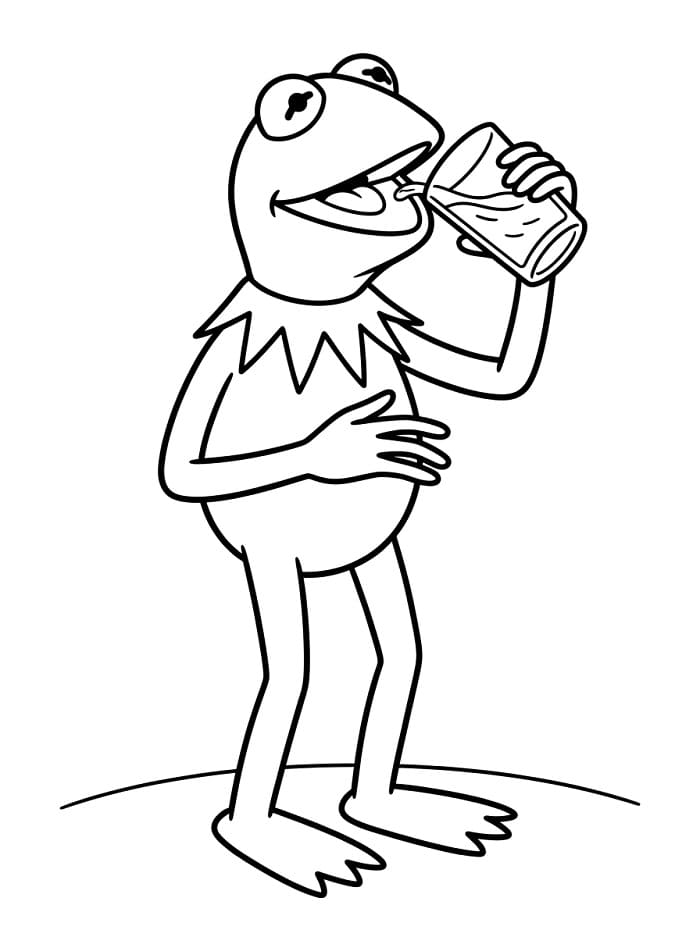 Målarbild Kermit för barn