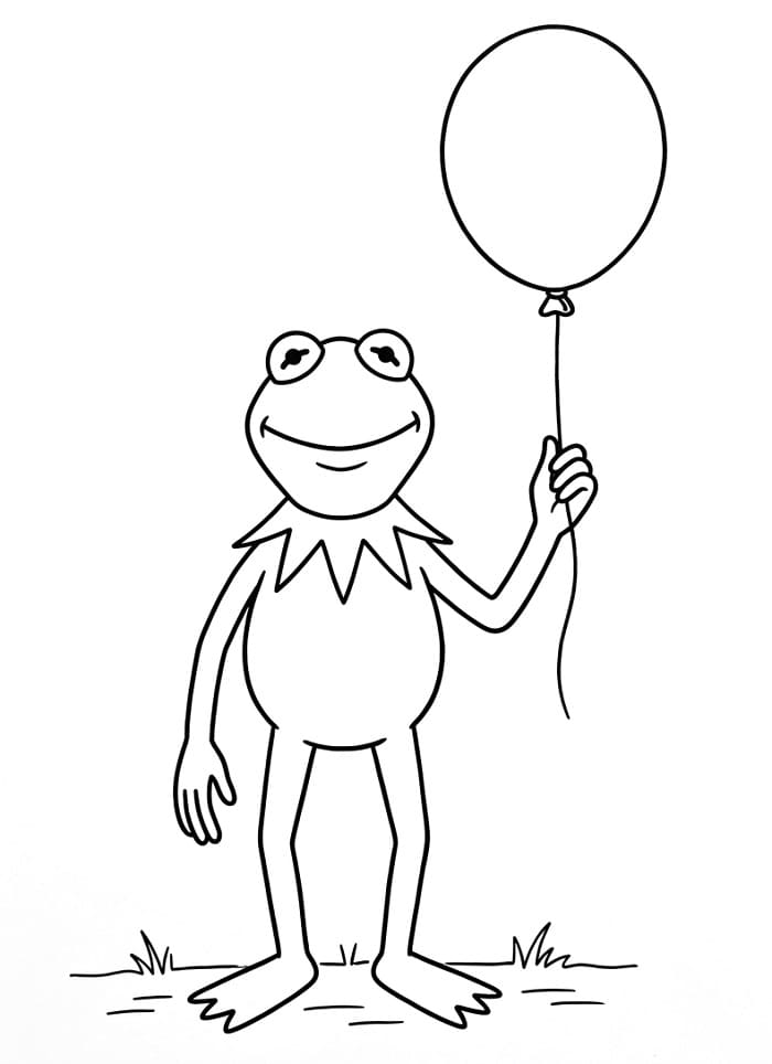 Målarbild Kermit gratis att skriva ut
