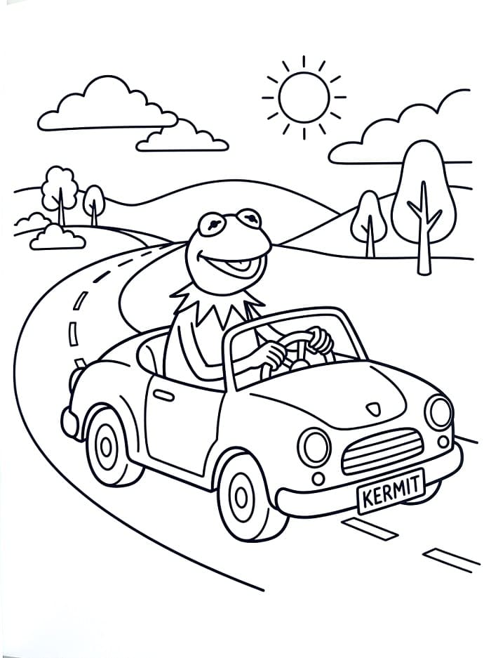 Målarbild Kermit gratis
