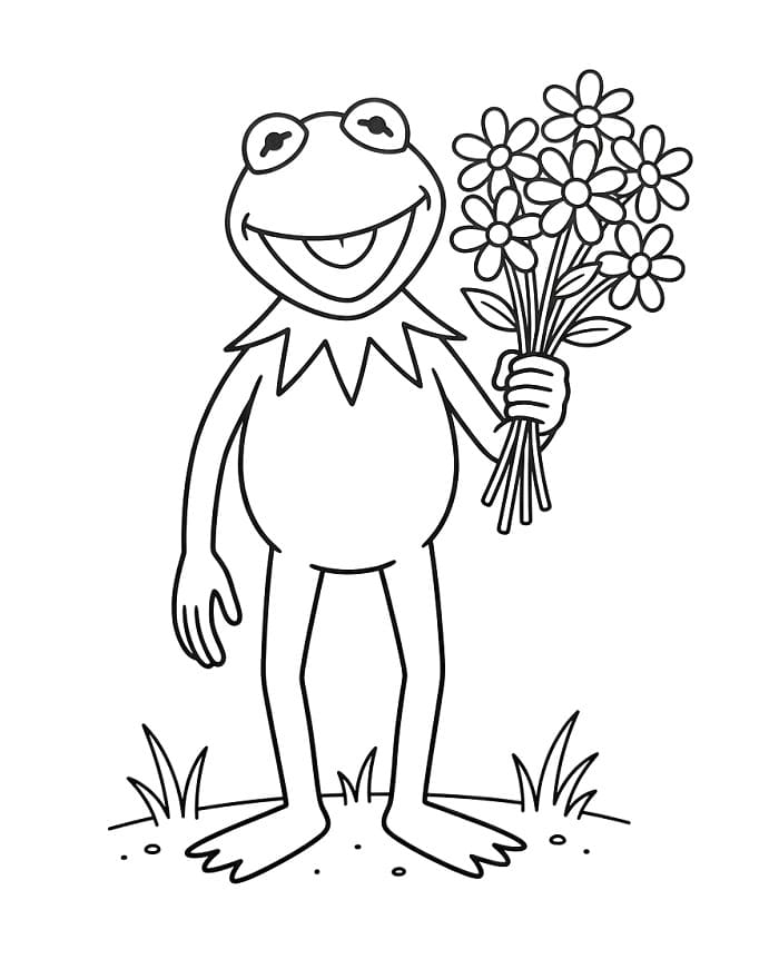 Målarbild Kermit utan kostnad