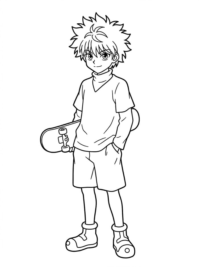 Målarbild Killua Hunter x Hunter