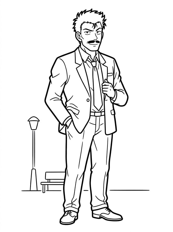 Målarbild Kogoro Mori