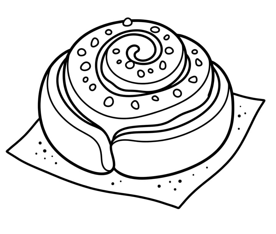 Målarbild Läcker kanelbulle