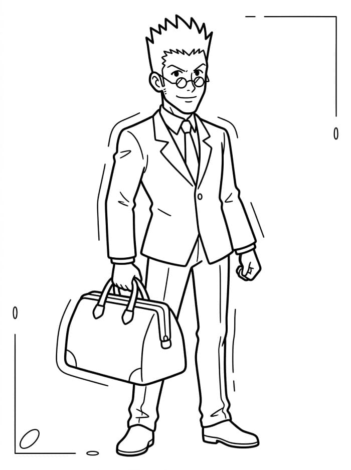 Målarbild Leorio från Hunter x Hunter