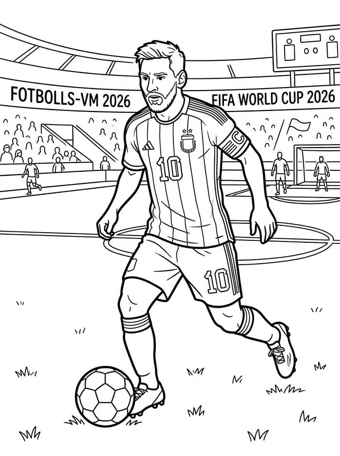 Målarbild Messi VM 2026