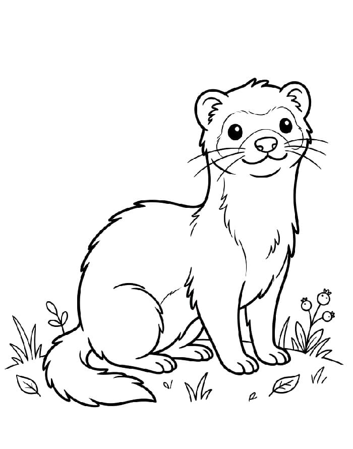 Målarbild Mycket söt iller