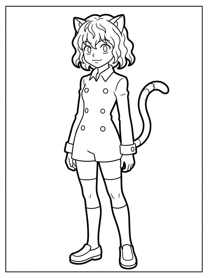 Målarbild Neferpitou från Hunter x Hunter