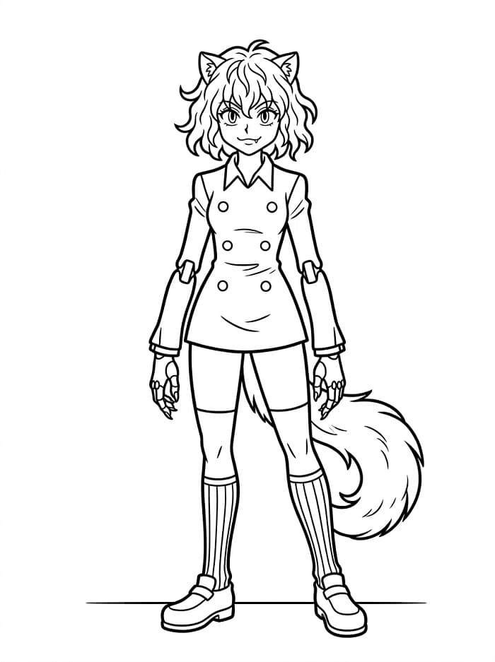 Målarbild Pitou från Hunter x Hunter