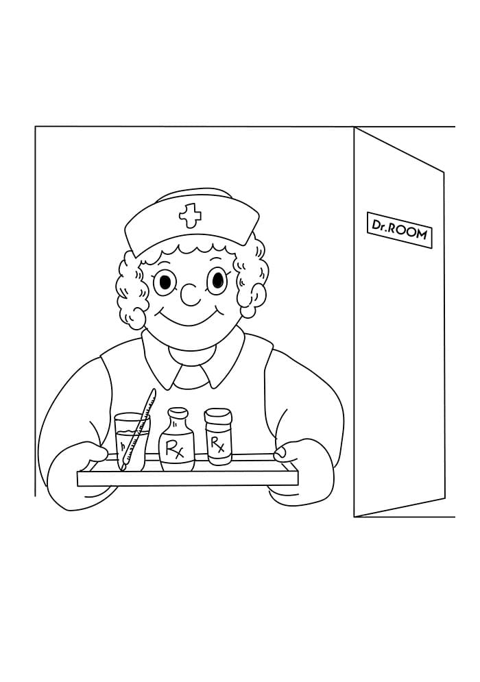 Målarbild Sjuksköterska 2