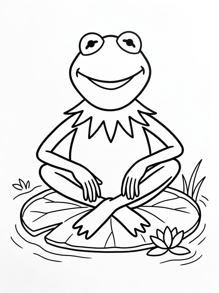 Målarbild Skriv ut Kermit