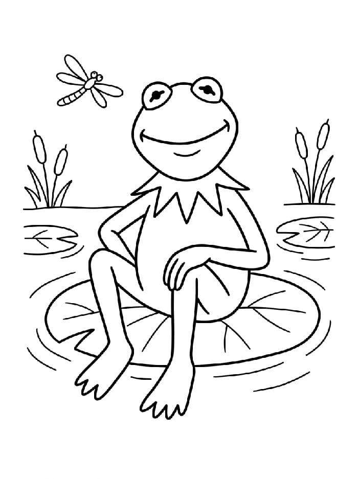 Målarbild Söt Kermit