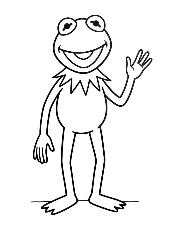 Målarbild Vänlig Kermit