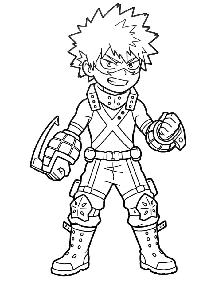 Målarbild Arg Katsuki Bakugo