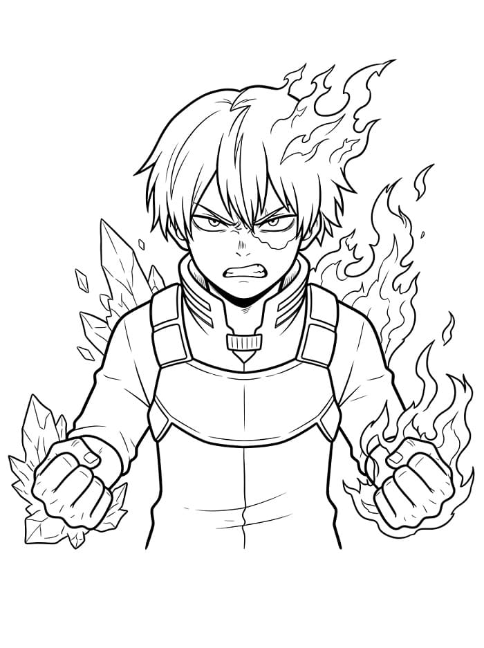 Målarbild Arg Shoto Todoroki