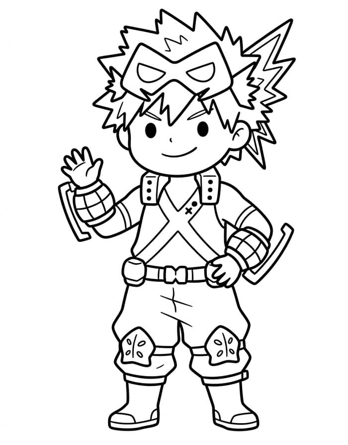 Målarbild Bakugo Chibi