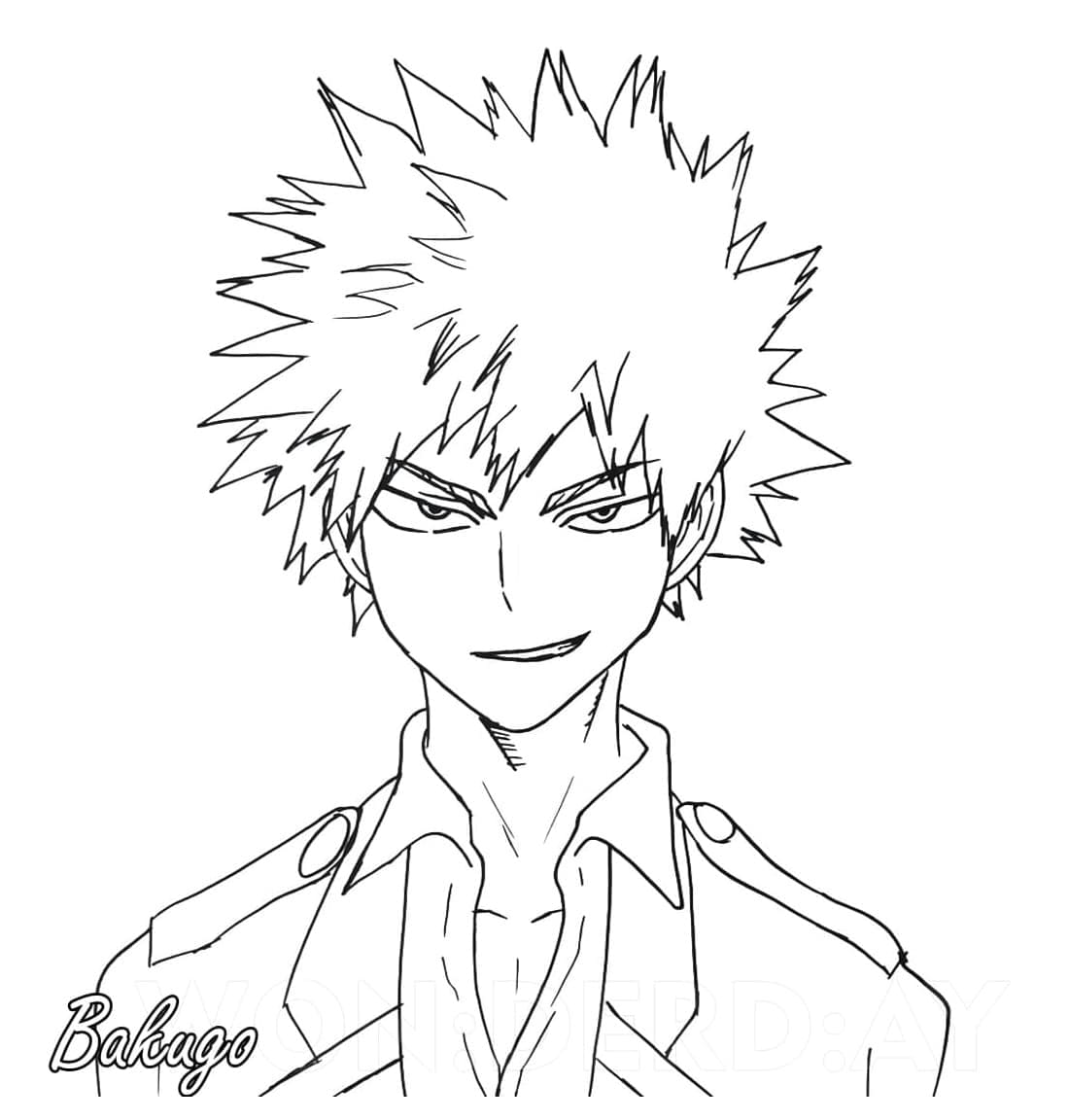 Målarbild Bakugo My Hero Academia