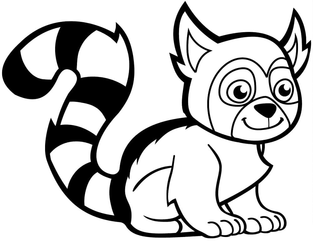 Målarbild Bedårande lemur
