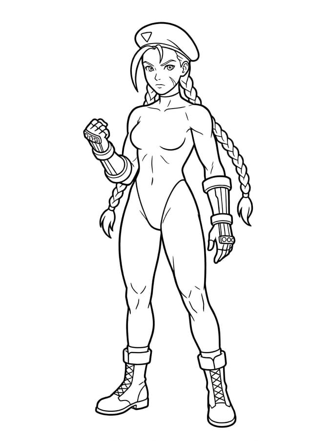 Målarbild Cammy från Street Fighter