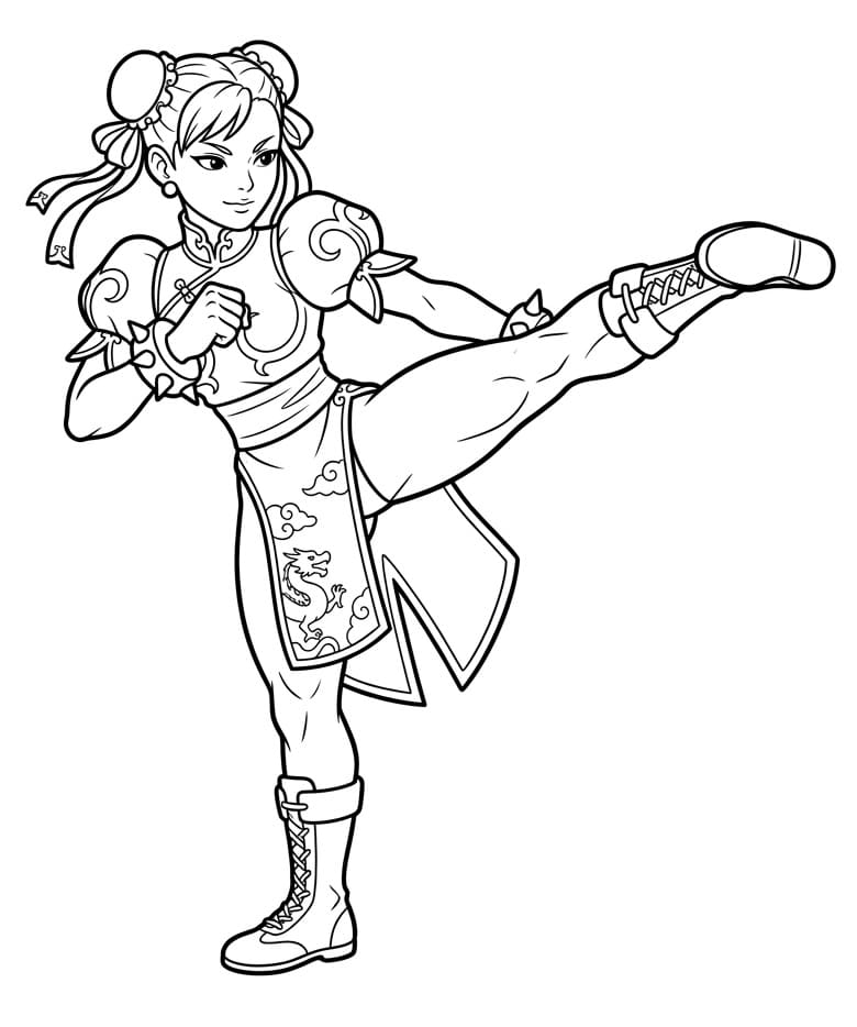 Målarbild Chun Li Street Fighter